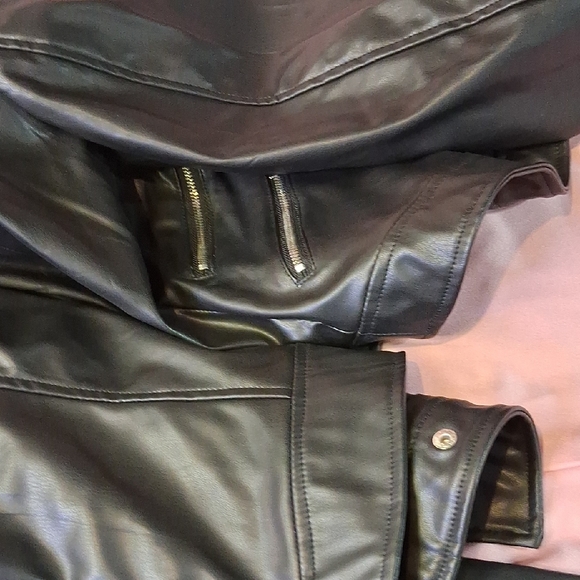 Black Faux Leather Jacket - Picture 5 of 5